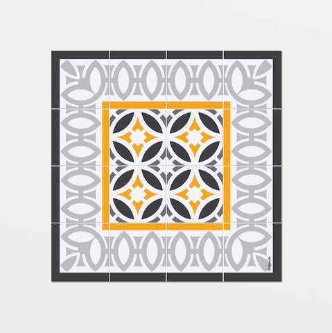 Hidraulik square vinyl placemats tile pattern Letamendi design