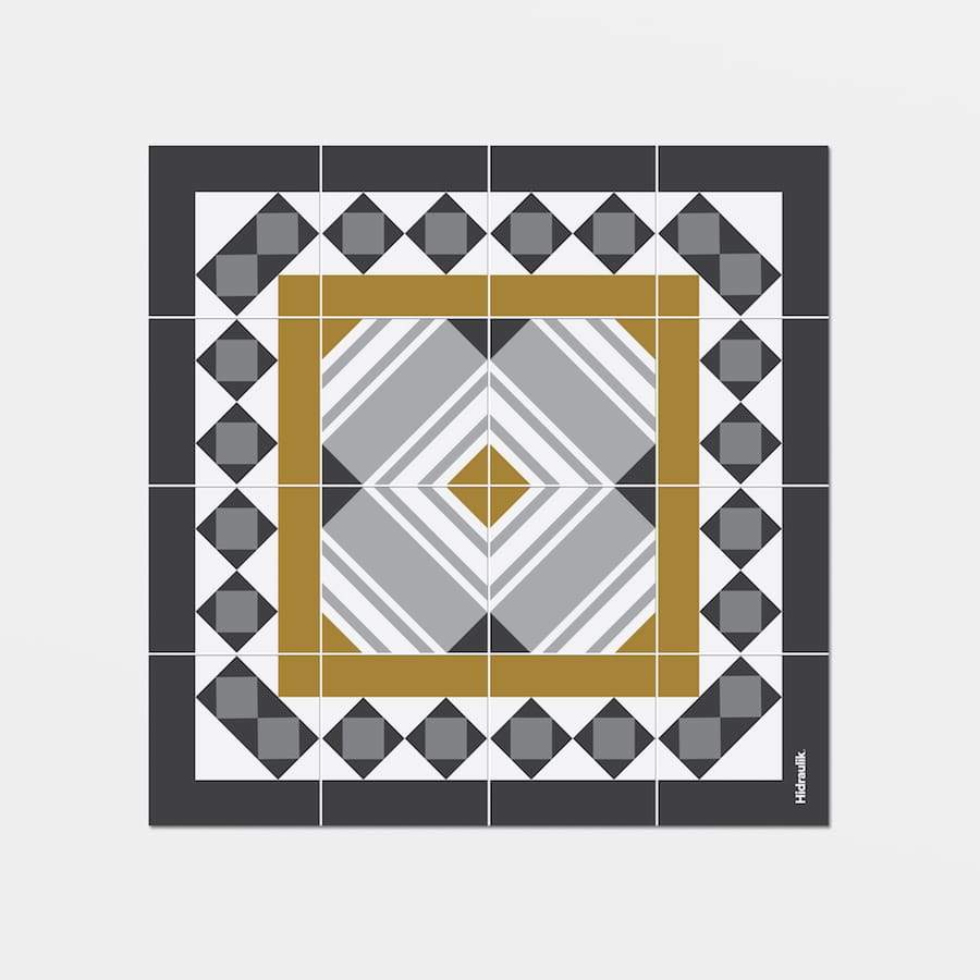 Hidraulik square vinyl coasters tile pattern Muntaner design